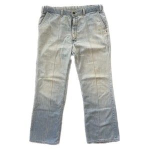 Vintage 70s Levi's Denim Jeans Wide Leg Flare Orange Tab Hippie 34x28 Rare